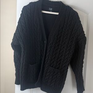 GAP Women's Black Cable Cardigan